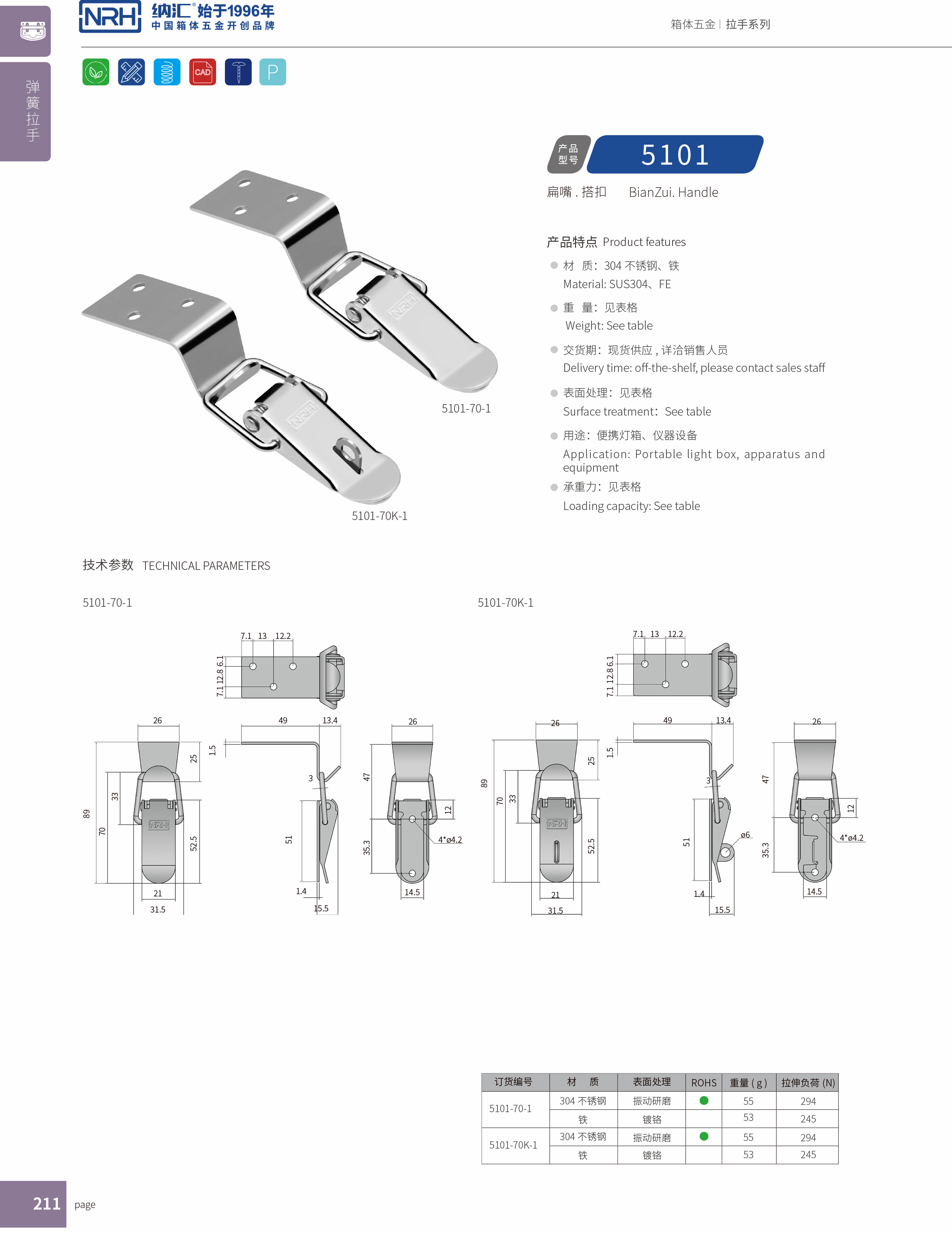 扁嘴麻豆国产视频5103-70-1工具箱鎖扣_鋁塑窗鎖扣_NRH麻豆传媒国产成人电影麻豆国产视频 