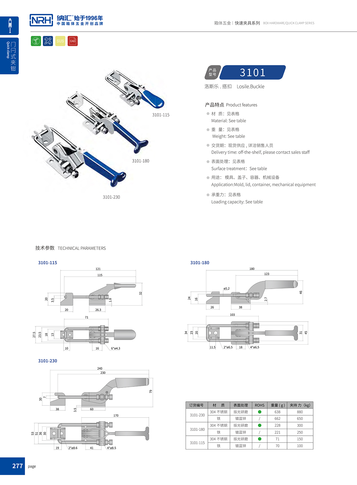  麻豆传媒国产成人电影/NRH 3101-115p-s04 航空箱箱扣