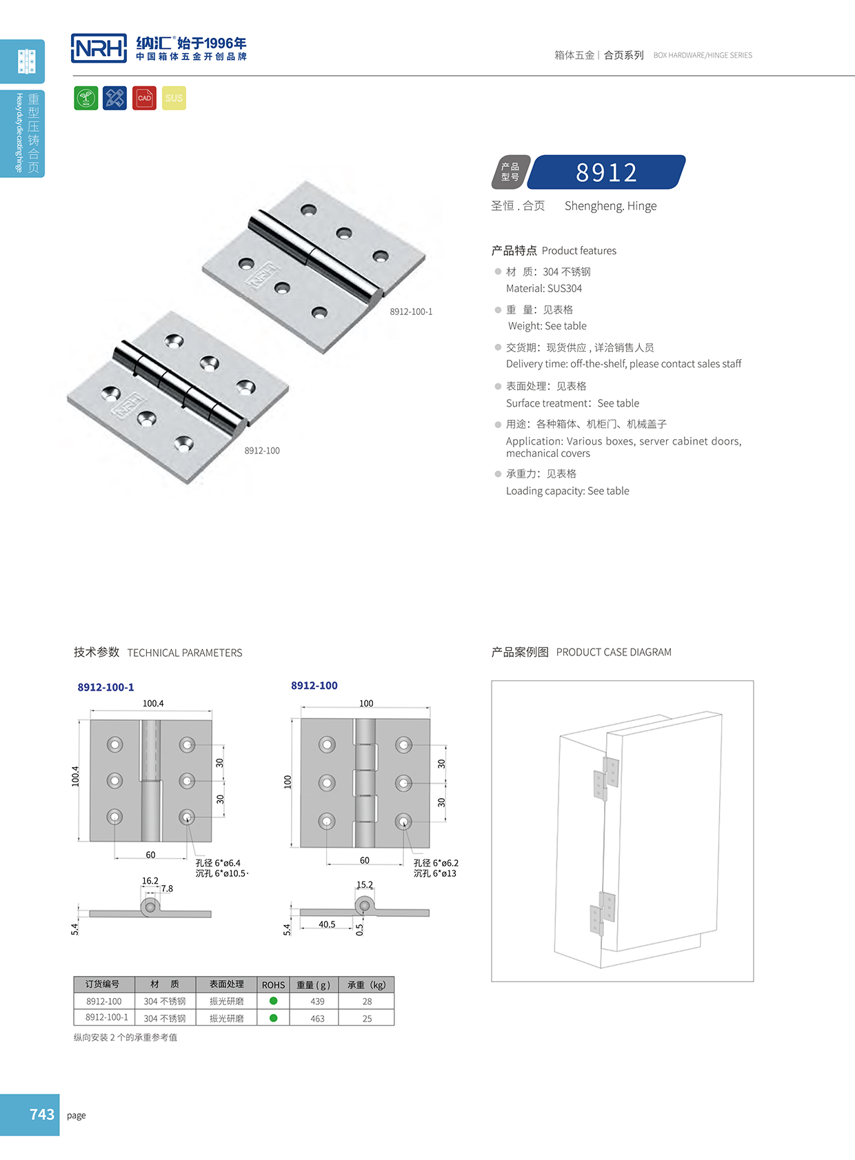  麻豆传媒国产成人电影/NRH 8912-100 普通方鉸